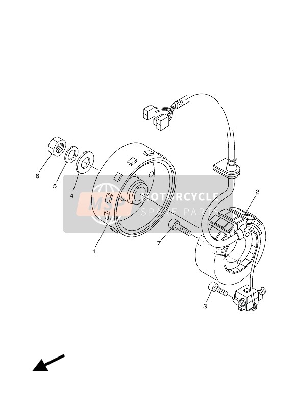 Yamaha XC125E 2014 Generator for a 2014 Yamaha XC125E